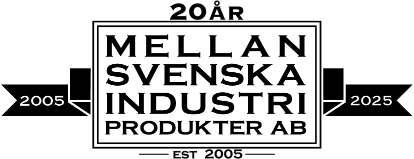 Mellansvenska Industriprodukter Logotyp 20år